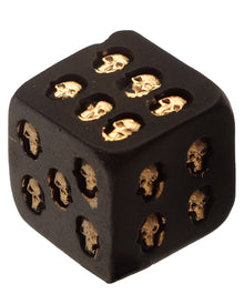 Schwarze Totenkopf Würfel - 2er Set