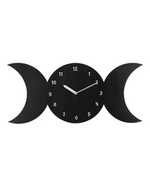 Schwarze Triple Moon Wanduhr