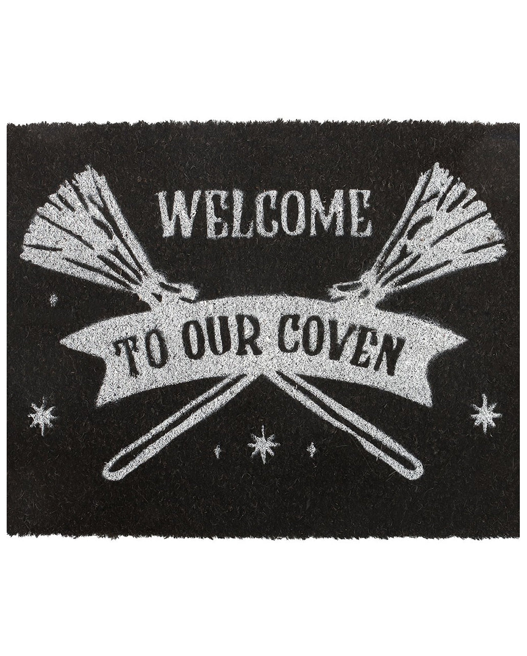 Schwarze "Welcome to Our Coven" Türmatte 60x40cm
