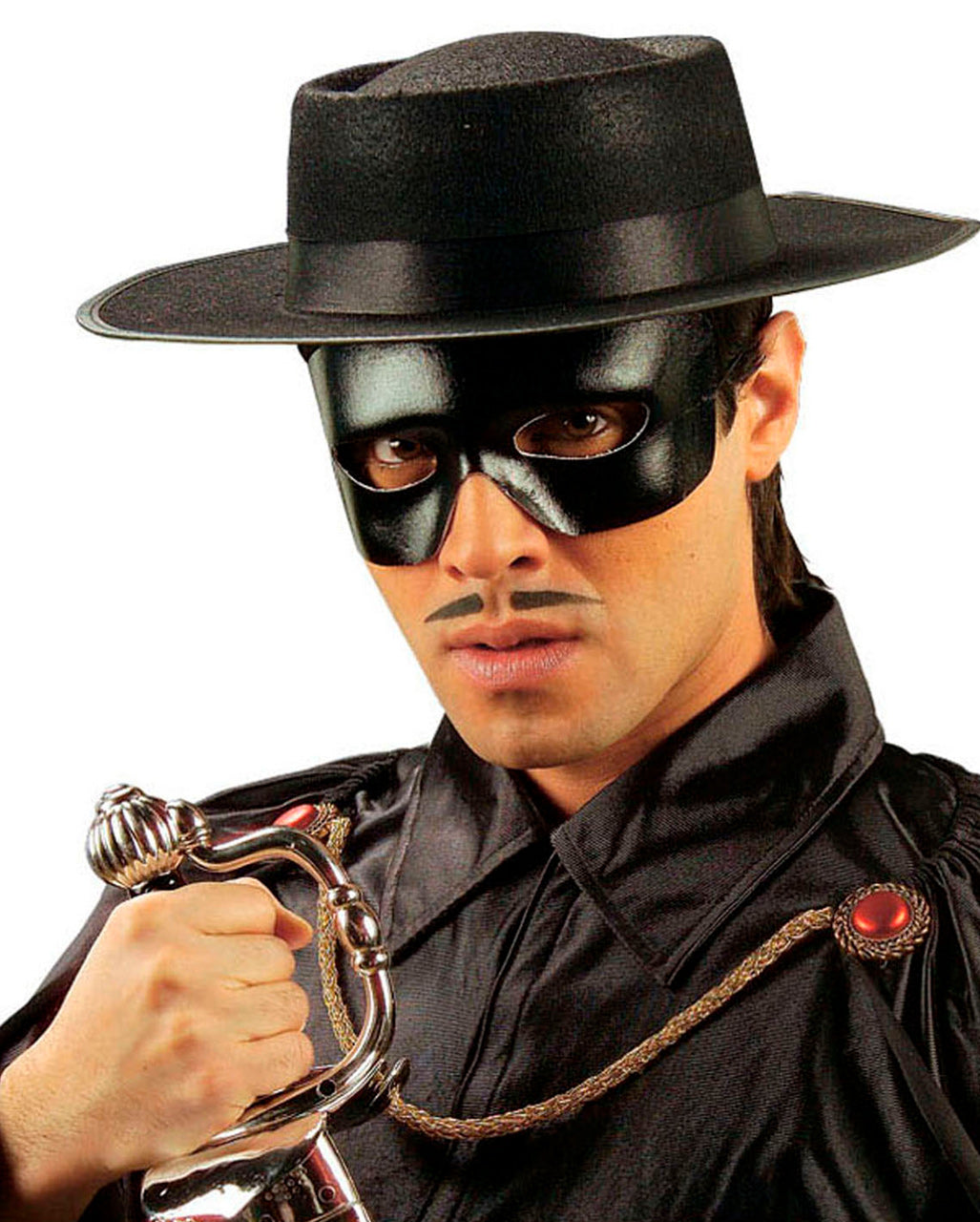 Banditen Maske in Lederoptik