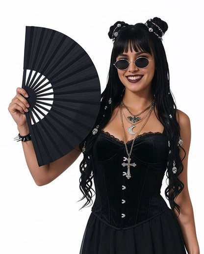 Black Fan 60x30cm