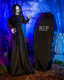 Schwarzer Faltbarer Halloween Sarg 150 cm