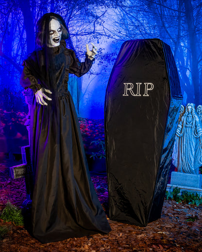 Schwarzer Faltbarer Halloween Sarg 150 cm