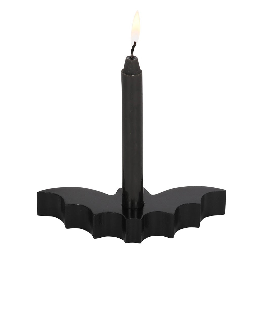 Schwarzer Fledermaus Kerzenständer