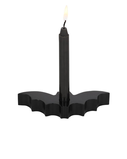 Schwarzer Fledermaus Kerzenständer