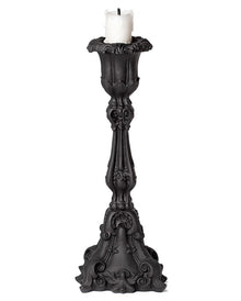 Schwarzer Gothic Barock Kerzenhalter 23,5cm