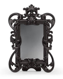 Schwarzer Gothic Barock Spiegel 26,5cm