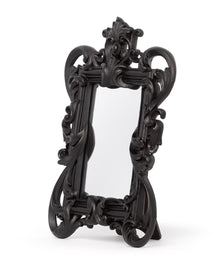 Schwarzer Gothic Barock Spiegel 26,5cm
