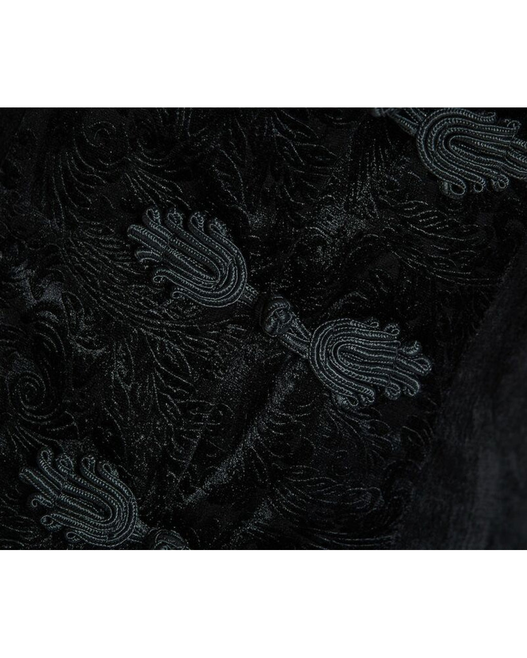 Schwarzes Gothic Damenjackett mit Schwalbenschwanz