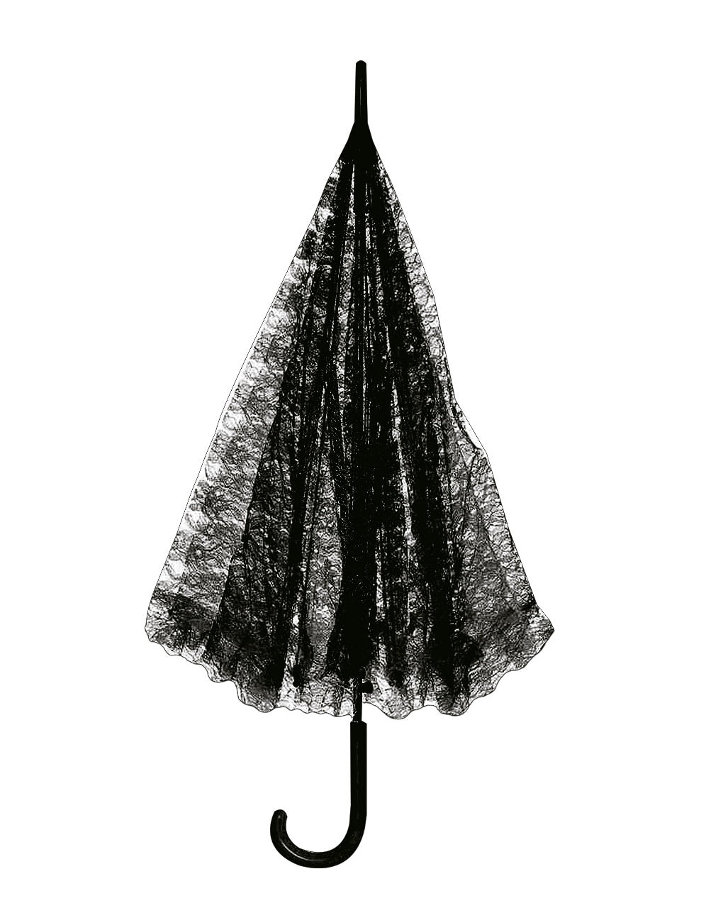 Schwarzer Gothic Sonnenschirm mit Spitze