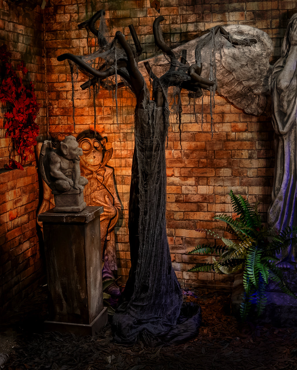 Black Halloween Ghost Tree 260cm