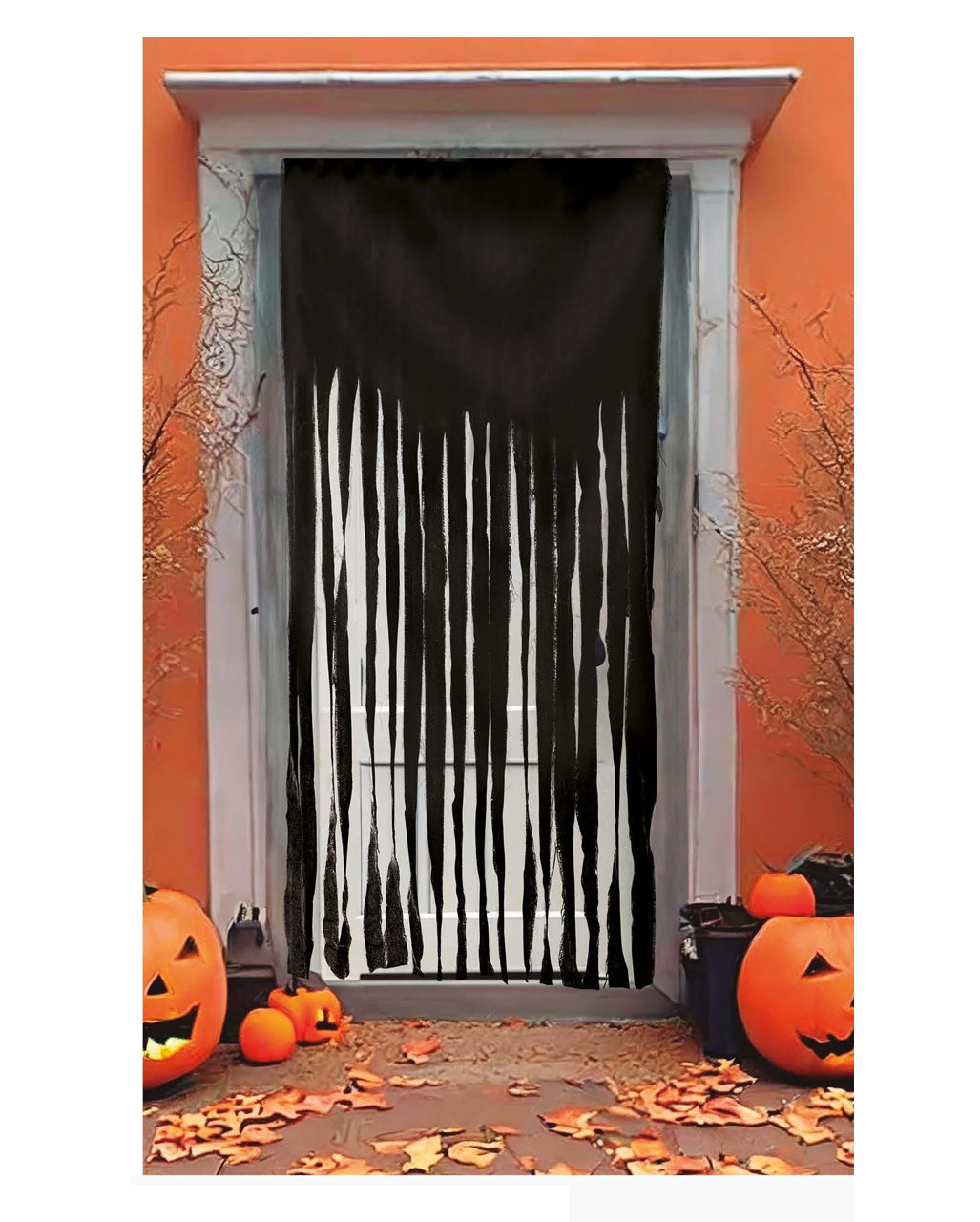 Schwarzer Halloween Vorhang 100x200cm
