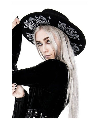 Black Witch Hat With Fortune Telling Symbols