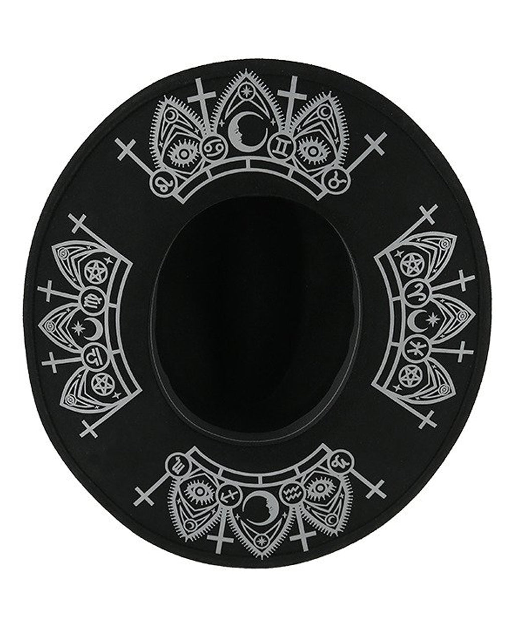 Black Witch Hat With Fortune Telling Symbols