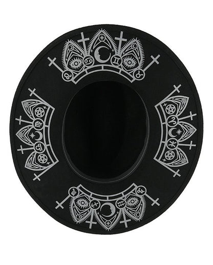 Black Witch Hat With Fortune Telling Symbols