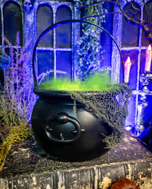 Schwarzer Hexenkessel mit Henkel 18cm Ø