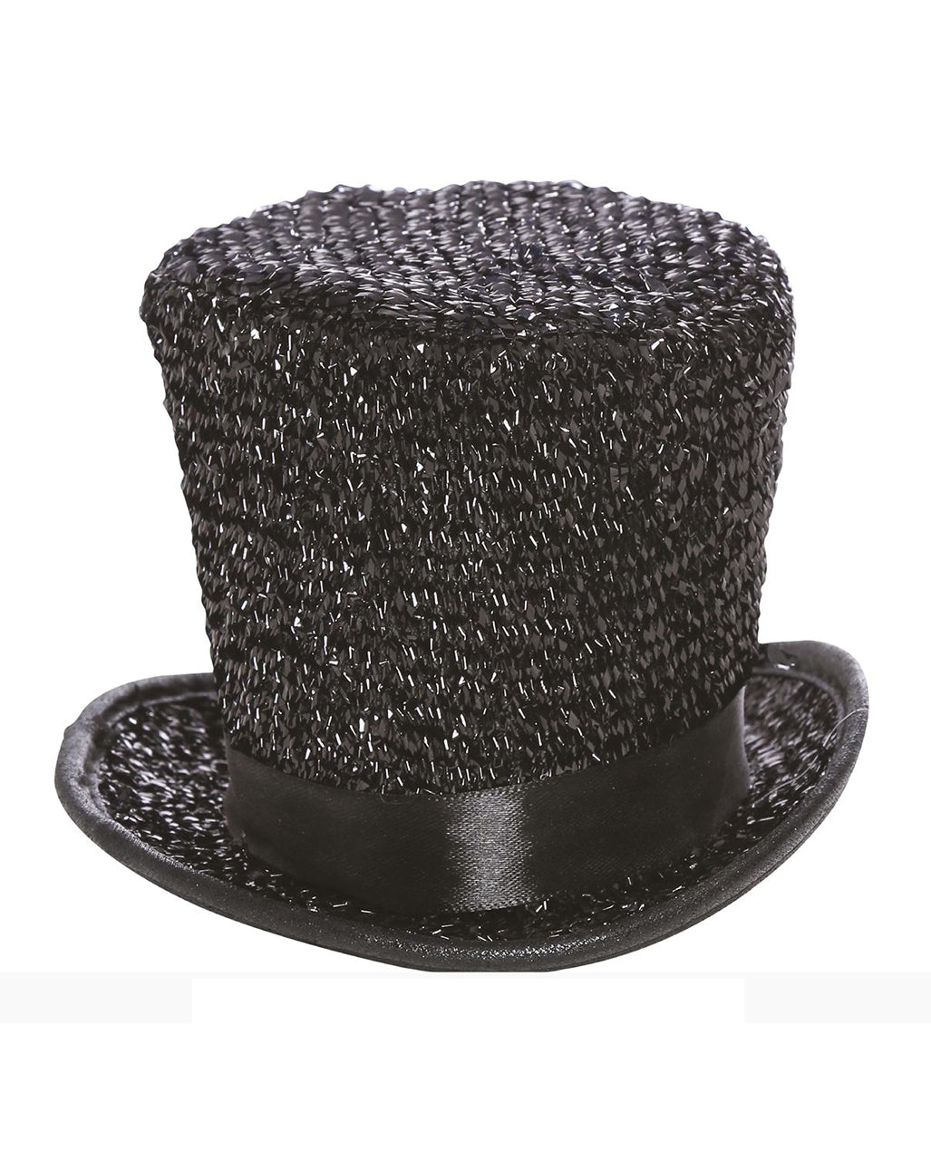 Shiny Black Mini Top Hat