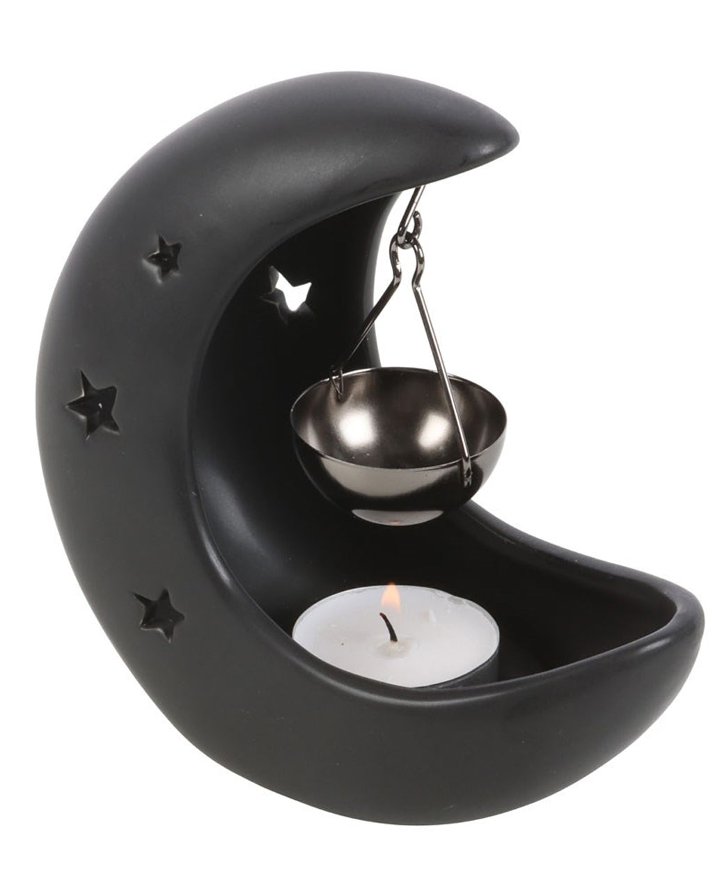 Black Mystic Half-Moon Aroma Lamp