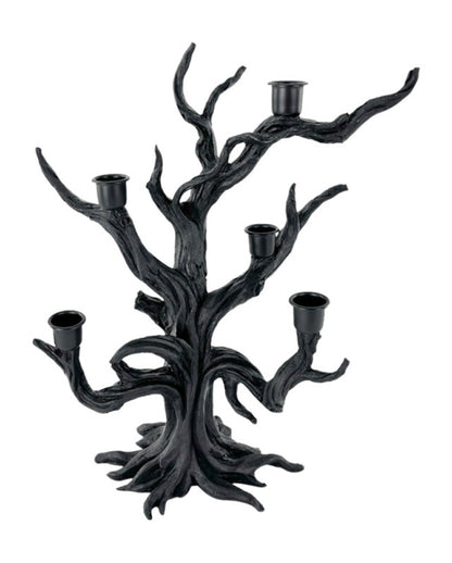 Schwarzer Mystic Tree Kerzenständer 29,5cm
