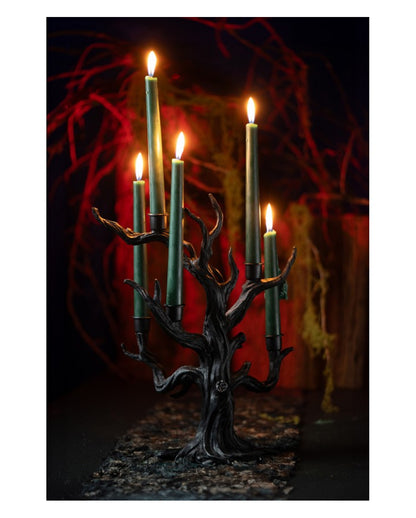 Schwarzer Mystic Tree Kerzenständer 29,5cm