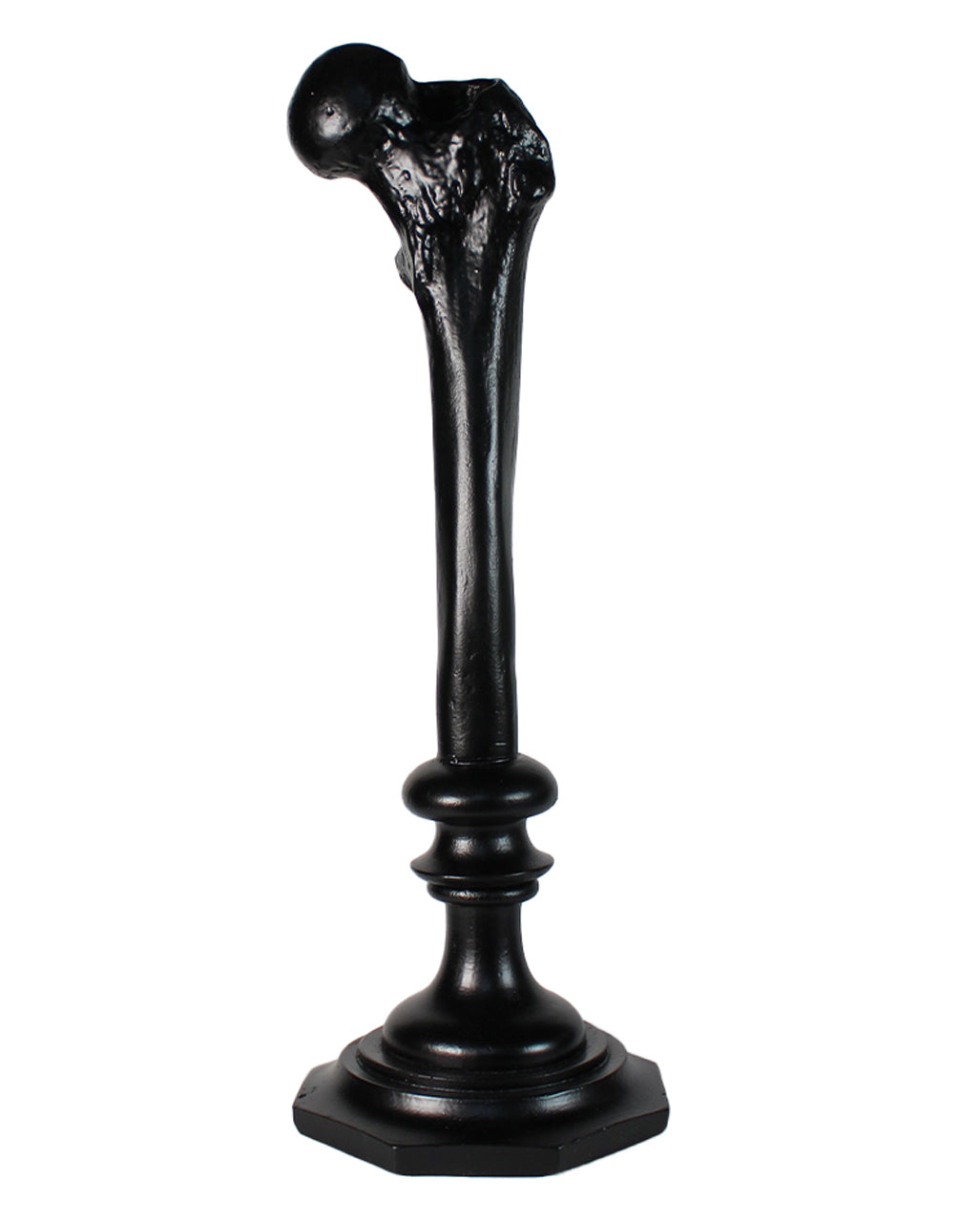 Schwarzer Oberschenkelknochen Kerzenhalter 34cm