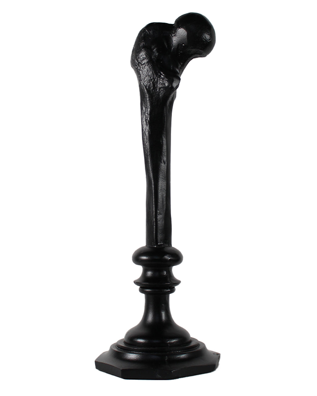 Schwarzer Oberschenkelknochen Kerzenhalter 34cm