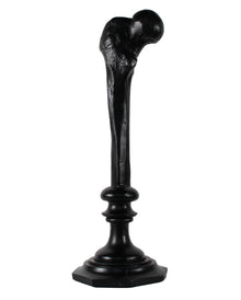 Schwarzer Oberschenkelknochen Kerzenhalter 34cm