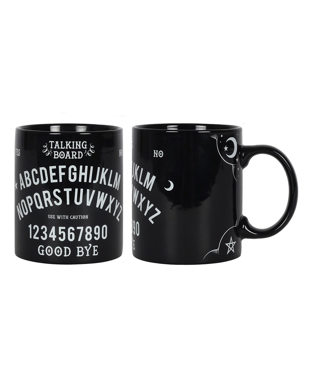 Schwarzer Ouija Brett Kaffeebecher