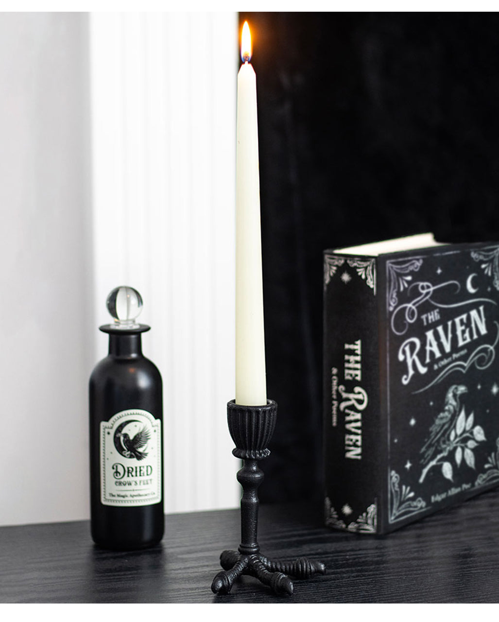 Black Raven Claw Candlestick 12.5cm