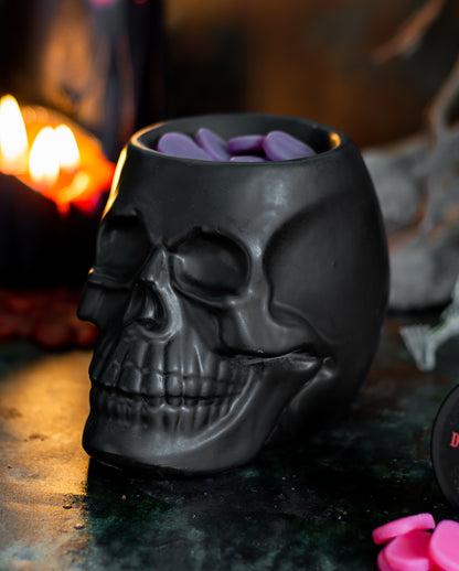 Schwarzer Totenkopf Duftöl Teelichthalter
