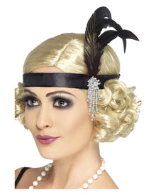 Schwarzes Charleston Stirnband