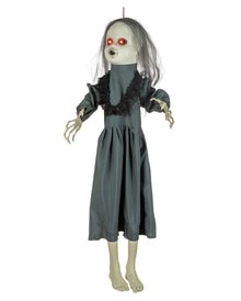 Black Gothic Doll With Glowing Eyes Hanging Figure 80cm