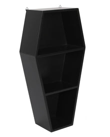 Schwarzes Gothic Sarg Regal 50cm