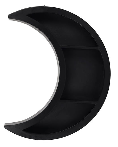 Black Half Moon Wall Shelf 42cm