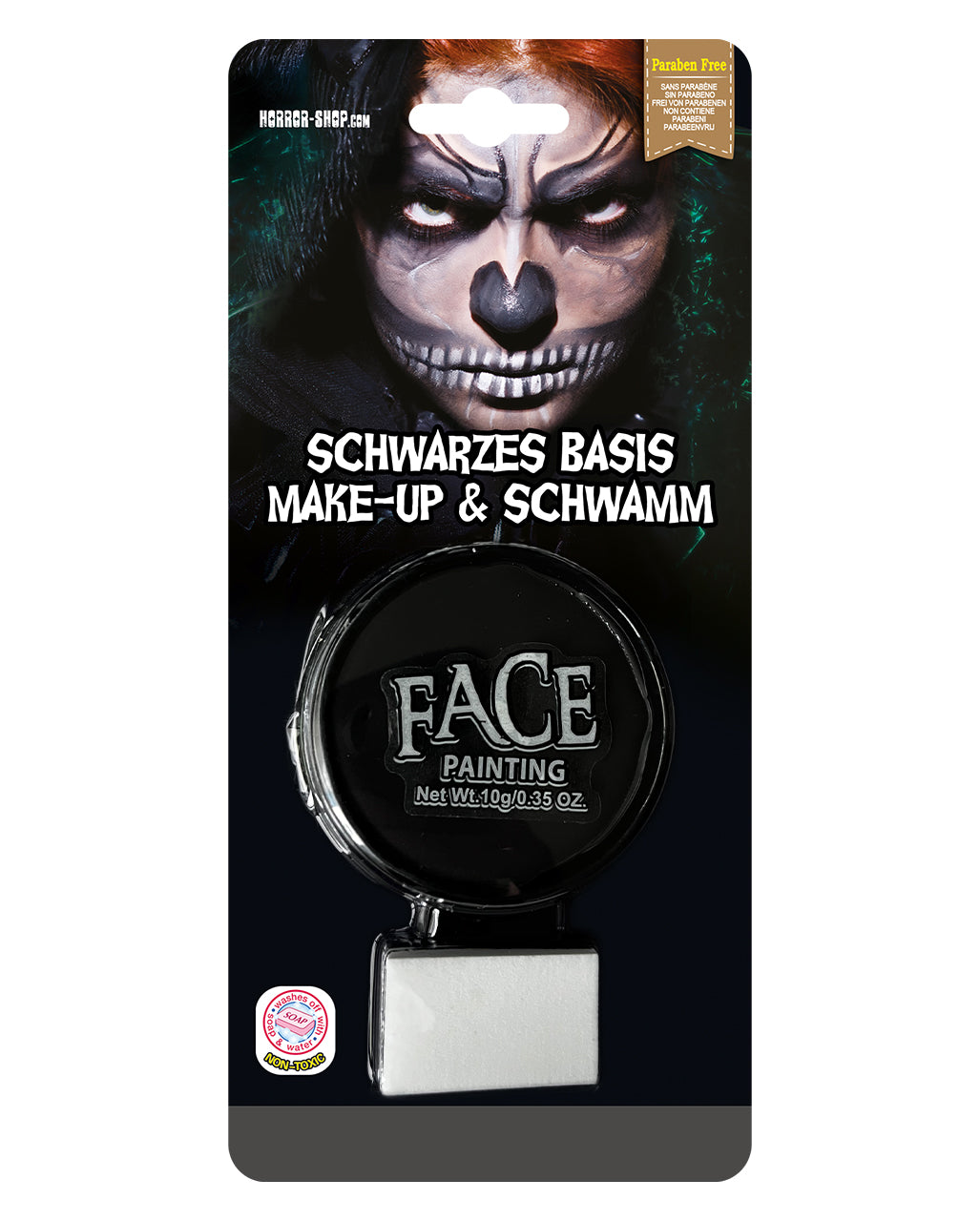 Base Trucco Halloween Nera E Spugna