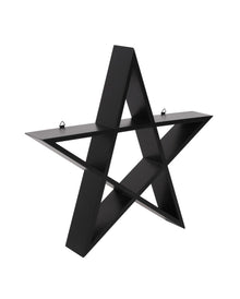 Schwarzes Pentagramm Regal 40cm