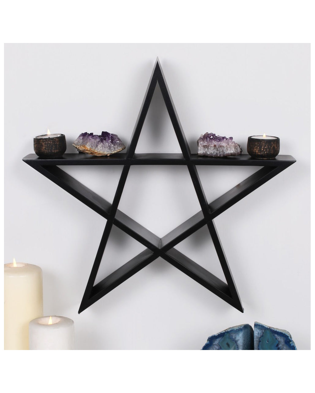 Black Pentagram Shelf 40cm