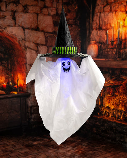 Schwebender Geist mit Hexenhut Animatronic 85cm