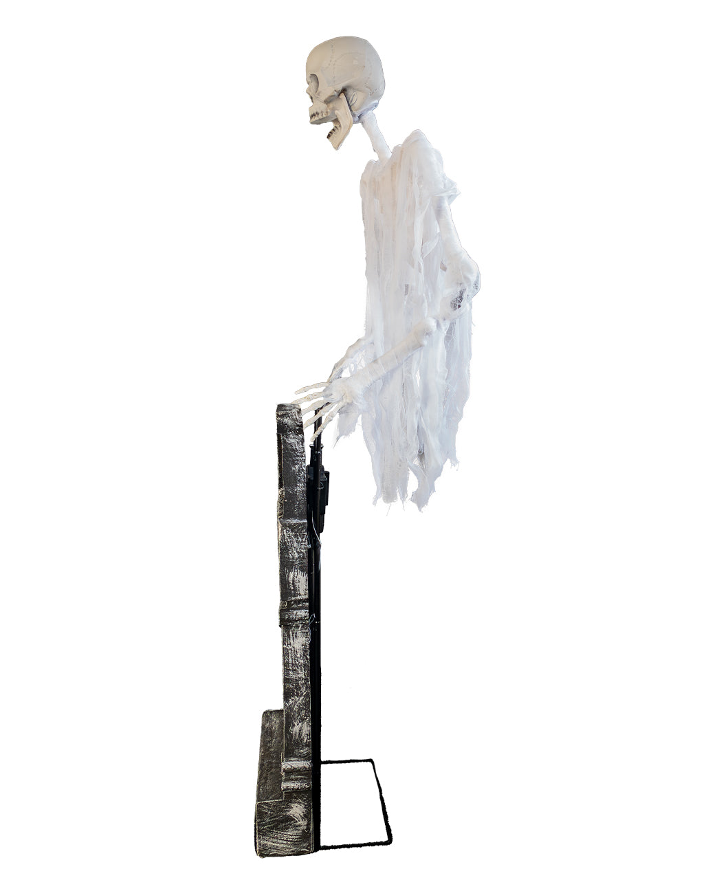 Scheletro Fantasma Galleggiante E Lapide Con Luce E Suono 175 Cm