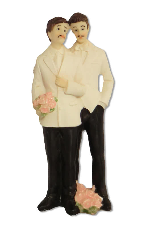 Schwules Hochzeitspaar Torten-Dekoration11,5 cm