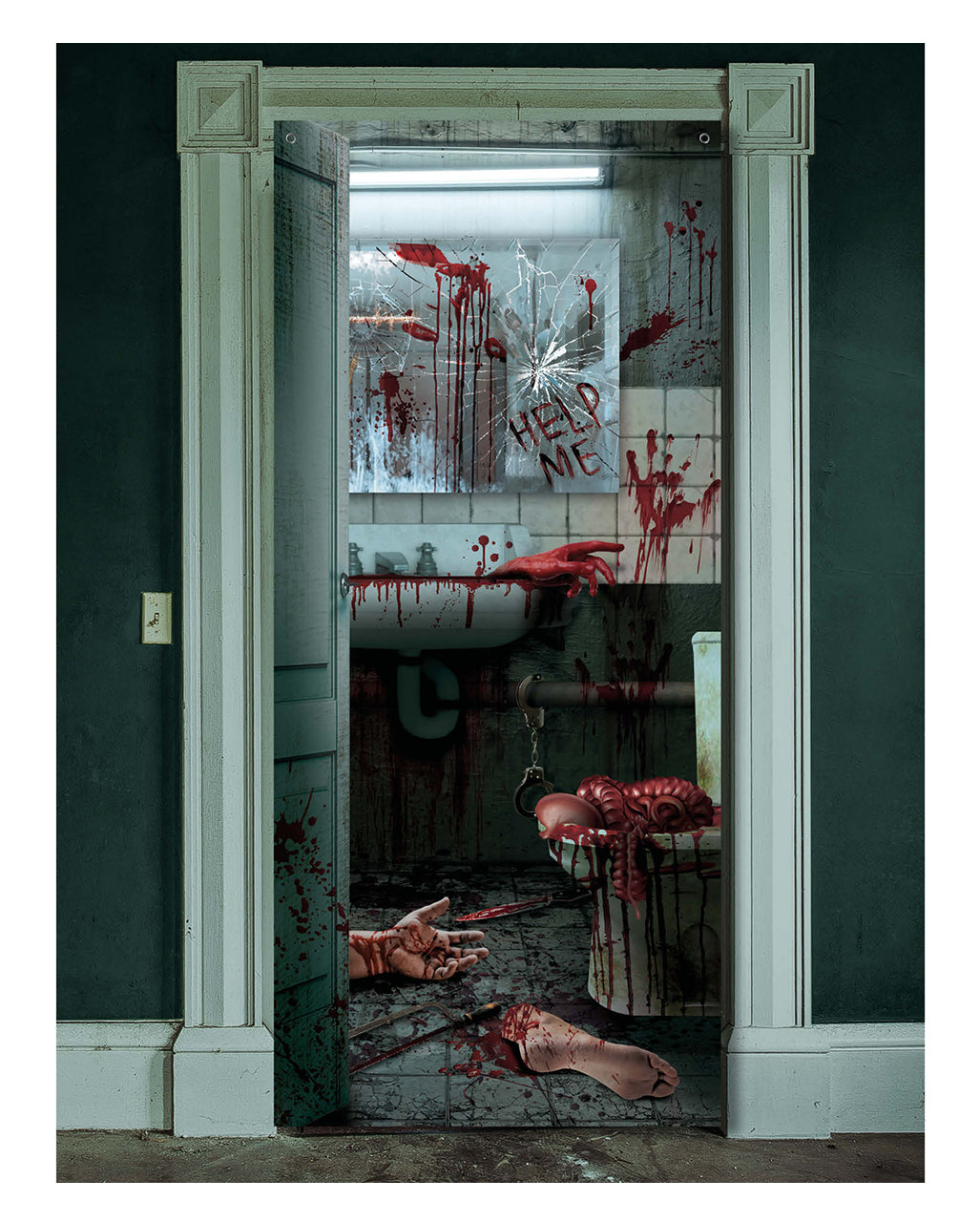 Serial Killer Badkamer Deurdecoratie 80x180cm