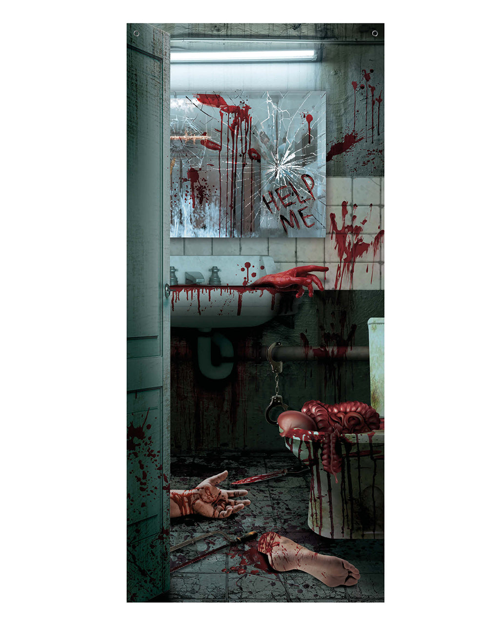 Serial Killer Badkamer Deurdecoratie 80x180cm
