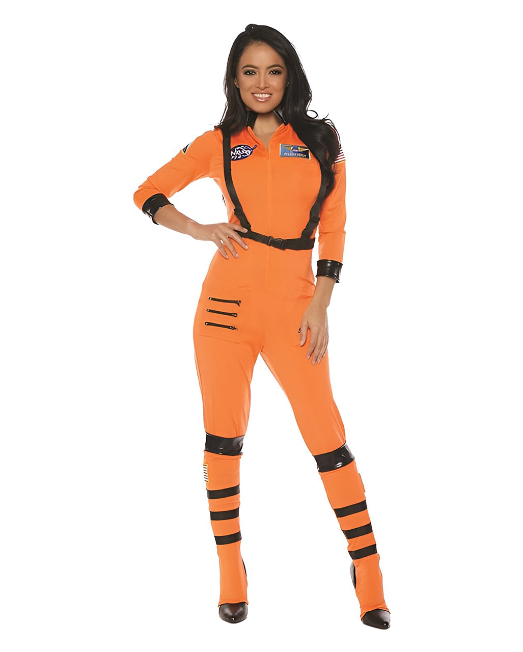 Sexy Astronaut Woman Costume Orange