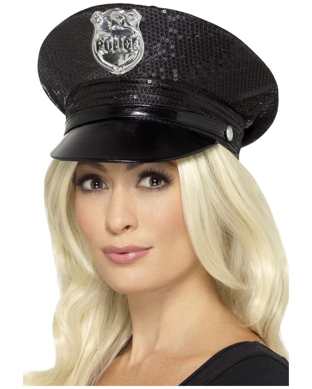 Polizei Schirmmütze mit Pailletten