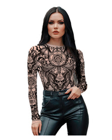 T-shirt Effet Tatouage « Diable Sexy »
