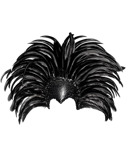 Showgirl Kopfschmuck mit Hahnenfedern