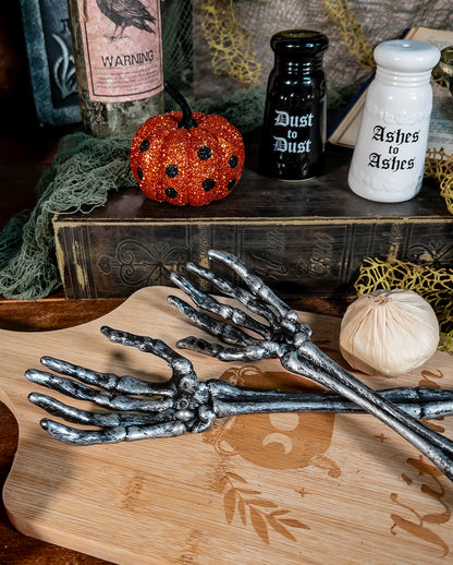 Silver Bone Hands As Serving Cutlery 2 Pcs.
