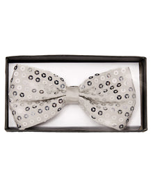 Pailletten Fliege Deluxe silber