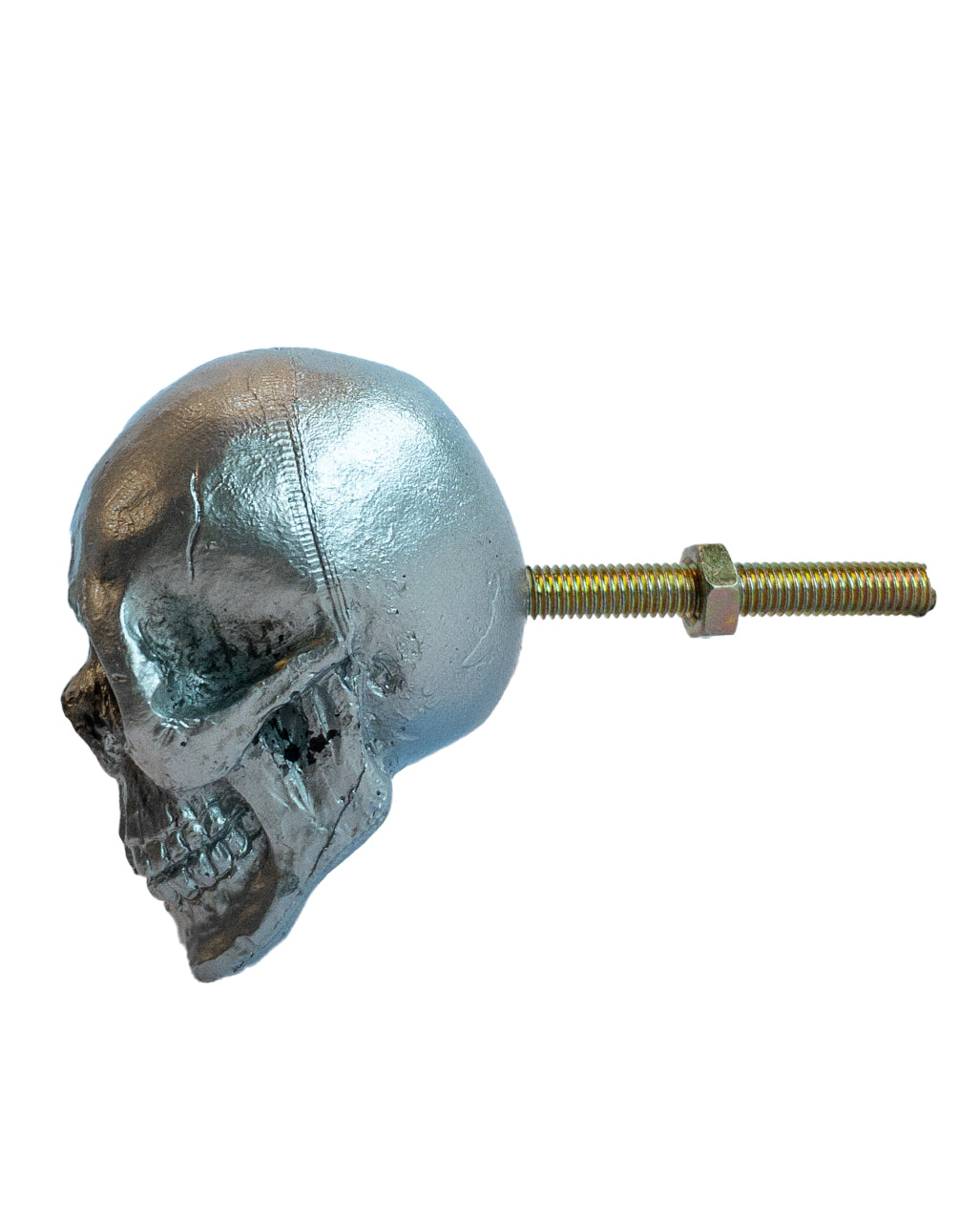Silver Skull Drawer Handle