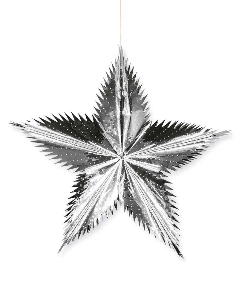 Deco silver star 50cm